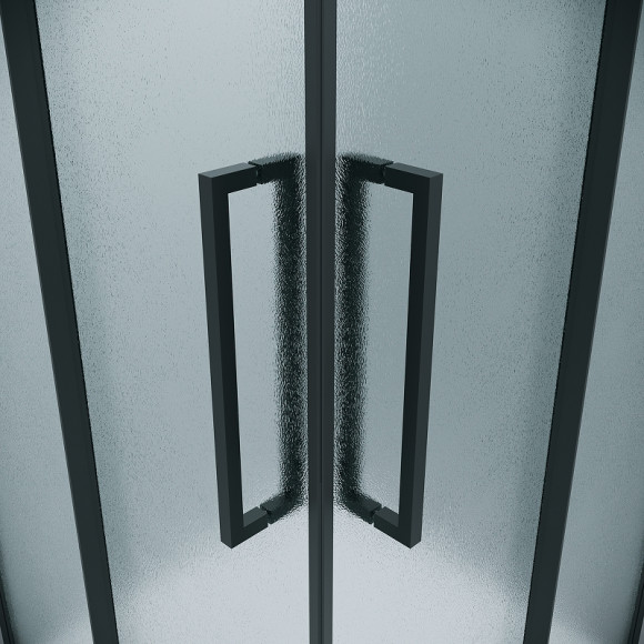 Душевой уголок Grossman Cosmo 80х80 300.K33.02.8080.21.02 профиль Черный матовый стекло шиншилла Душевой уголок Grossman Cosmo 80х80 300.K33.02.8080.21.02 профиль Черный матовый стекло шиншилла