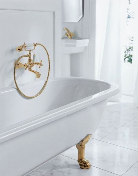 Смеситель для ванны Kludi Adlon 514414520 Золото 23 карат Смеситель для ванны Kludi Adlon 514414520 Золото 23 карат