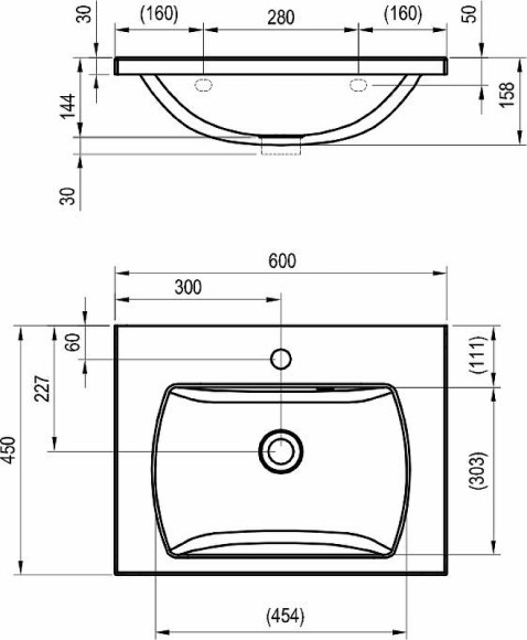 Раковина Ravak Classic II 60 XJX01160003 Белая