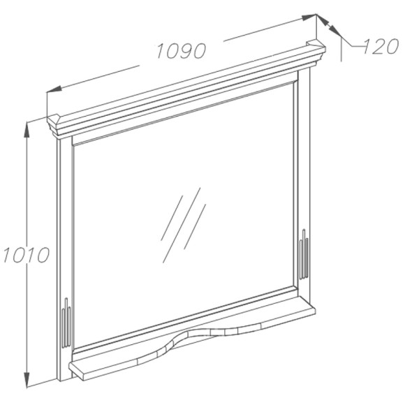 Зеркало Opadiris Риспекто 105 00-00007048 Белое матовое с выключателем Зеркало Opadiris Риспекто 105 00-00007048 Белое матовое с выключателем