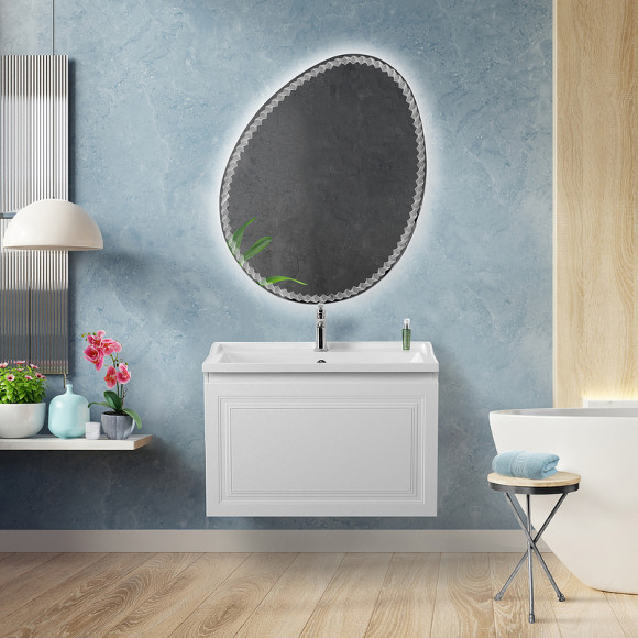 Тумба под раковину Cezares Giubileo 80 GIUBILEO-N-80-1C-SO-FS-P подвесная Ясень брашированный