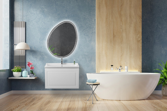 Тумба под раковину Cezares Giubileo 80 GIUBILEO-N-80-1C-SO-FS-P подвесная Ясень брашированный