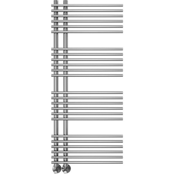 Водяной полотенцесушитель Terminus Астра П24 70х1200 4670078530509 Хром, нижнее подключение, G 1/2" ВР, с комплектом вентилей