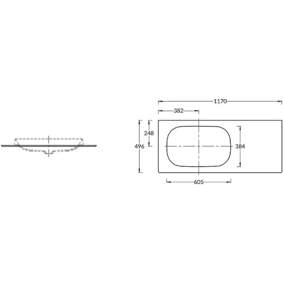 Столешница под раковину Kerama Marazzi Magica 120 MA.2.0.SG519920R\120 Серая матовая