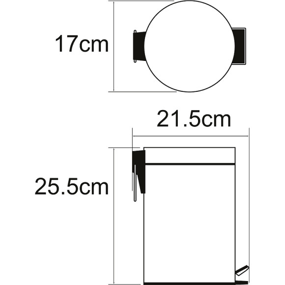 Ведро для мусора WasserKRAFT K-633LB Светлая бронза