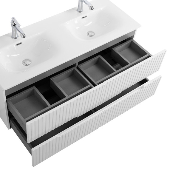 Тумба под раковину Cezares Duet-N 120 DUET-N-1200-4C-SO-2-BL подвесная Bianco Lucido