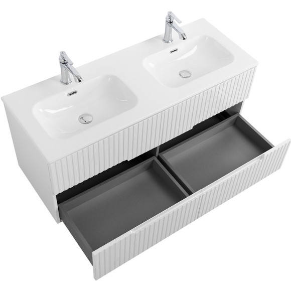 Тумба под раковину Cezares Duet-N 120 DUET-N-1200-4C-SO-2-BL подвесная Bianco Lucido