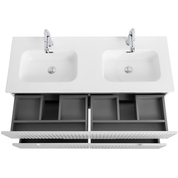 Тумба под раковину Cezares Duet-N 120 DUET-N-1200-4C-SO-2-BL подвесная Bianco Lucido