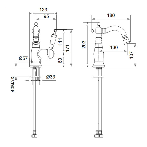 Смеситель для биде Migliore Oxford 19082 Бронза