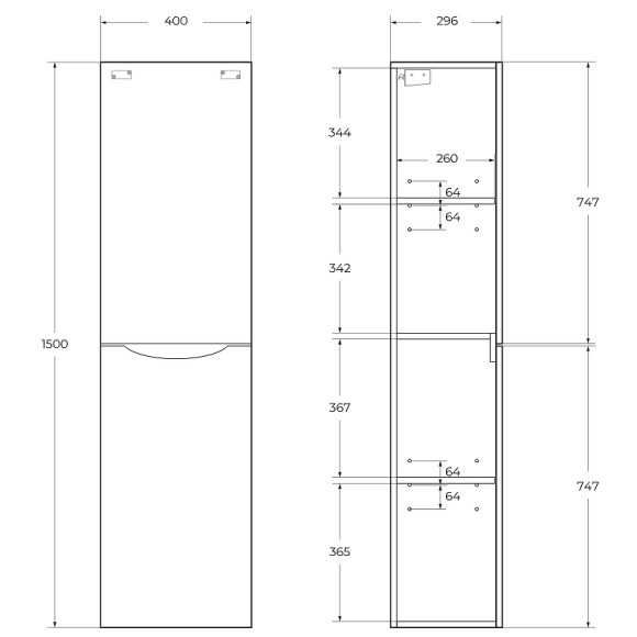 Шкаф пенал BelBagno Fly-Marino 40 R FLY-MARINO-1500-2A-SC-RN-P-R подвесной Rovere Nature Шкаф пенал BelBagno Fly-Marino 40 R FLY-MARINO-1500-2A-SC-RN-P-R подвесной Rovere Nature