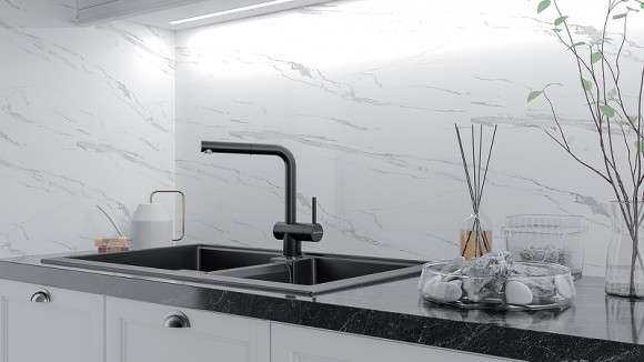 Смеситель для кухни Paulmark Dosse Do214418-401 Антрацит