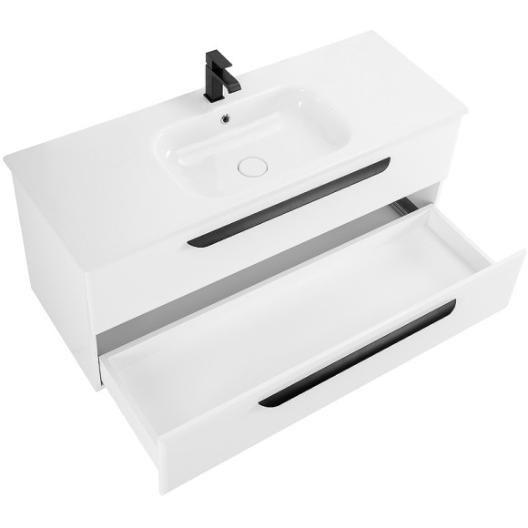 Тумба под раковину Cezares Eco-Cer 120 ECO-CER-1200-2C-SO-BL подвесная Bianco Lucido без ручек