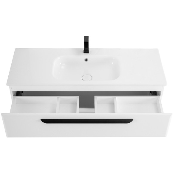 Тумба под раковину Cezares Eco-Cer 120 ECO-CER-1200-2C-SO-BL подвесная Bianco Lucido без ручек