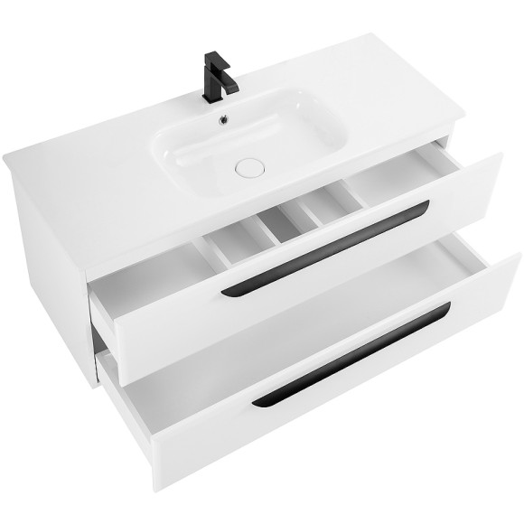 Тумба под раковину Cezares Eco-Cer 120 ECO-CER-1200-2C-SO-BL подвесная Bianco Lucido без ручек