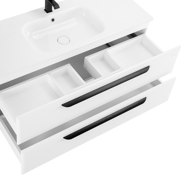 Тумба под раковину Cezares Eco-Cer 120 ECO-CER-1200-2C-SO-BL подвесная Bianco Lucido без ручек