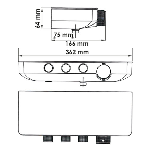 Душевая система WasserKRAFT Elbe A7499.090.116.010.127.011 Thermo с термостатом Хром