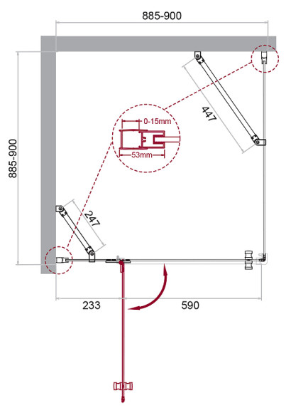 Душевой уголок BelBagno Kraft 90х90 KRAFT-A-12-90-C-Cr-L профиль Хром стекло прозрачное Душевой уголок BelBagno Kraft 90х90 KRAFT-A-12-90-C-Cr-L профиль Хром стекло прозрачное