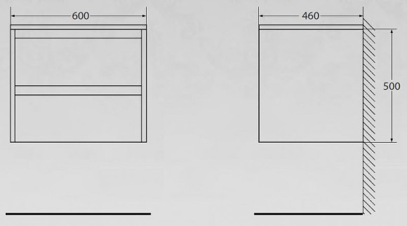 Тумба под раковину BelBagno Kraft 60 KRAFT-600-2C-SO-RT подвесная Rovere Tabacco