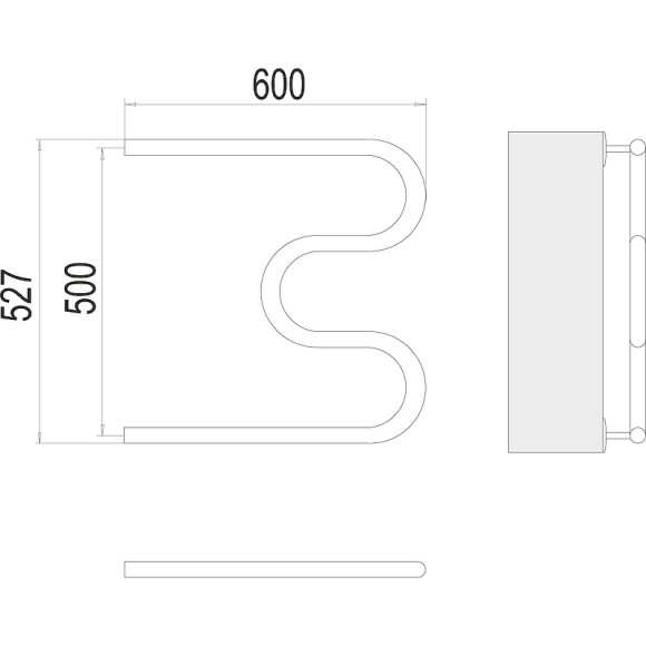 Водяной полотенцесушитель Terminus М-образный (3/4) 500х600 4620768880506 Хром, боковое подключение, G 3/4" НР Водяной полотенцесушитель Terminus М-образный (3/4) 500х600 4620768880506 Хром, боковое подключение, G 3/4" НР