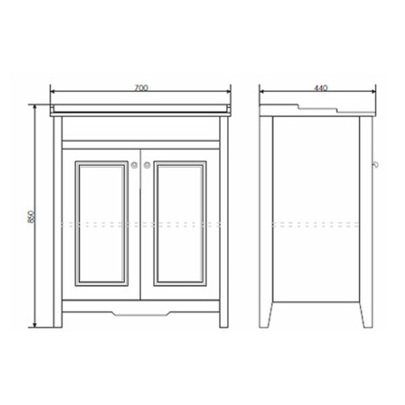 Тумба с раковиной Comforty Тбилиси 70 00003132629 Белая Тумба с раковиной Comforty Тбилиси 70 00003132629 Белая