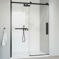 Душевая дверь Vincea Como Soft 150 VDS-1CS150CLB профиль Черный стекло прозрачное