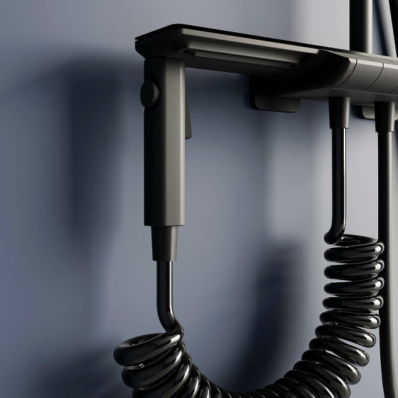 Душевая система RGW Shower Panels SP-35B 51140135-04 с термостатом Черная матовая Душевая система RGW Shower Panels SP-35B 51140135-04 с термостатом Черная матовая