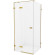 Душевой уголок New Trendy Avexa Gold 110х110 L EXK-1873 профиль Брашированное золото стекло прозрачное