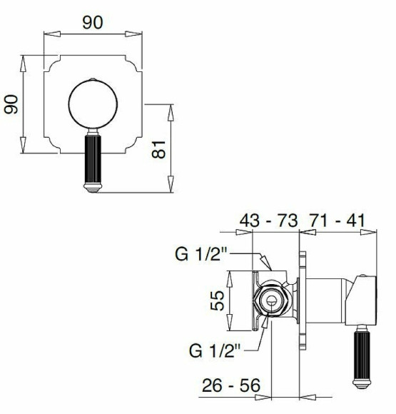Смеситель для душа Cezares Olimp DIM2-L OLIMP-DIM2-03/24-L Золото 24 карат Смеситель для душа Cezares Olimp DIM2-L OLIMP-DIM2-03/24-L Золото 24 карат