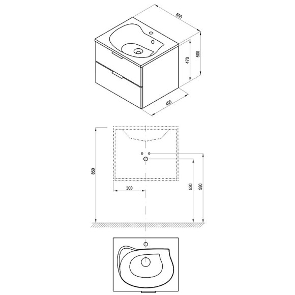Тумба под раковину Ravak SD Rosa II 60 X000001494 подвесная Белая глянцевая Тумба под раковину Ravak SD Rosa II 60 X000001494 подвесная Белая глянцевая