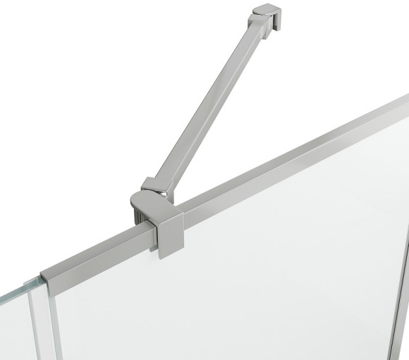 Шторка на ванну D&K Matrix 90 DG1109001 профиль Хром стекло прозрачное