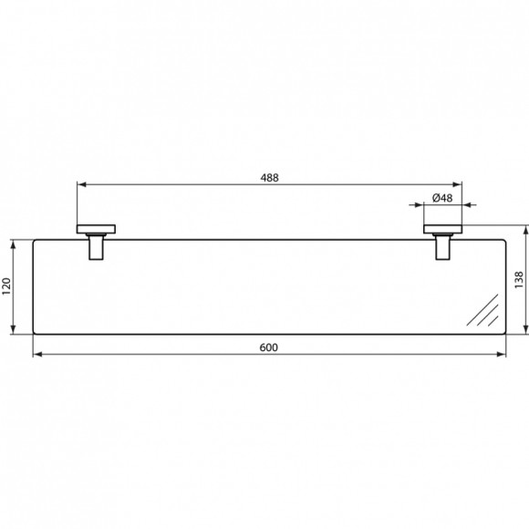 Полка Ideal Standard IOM A9125AA Хром Полка Ideal Standard IOM A9125AA Хром