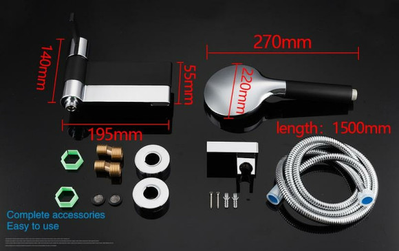 Смеситель для ванны Gappo G81 G3281 Черный матовый Хром