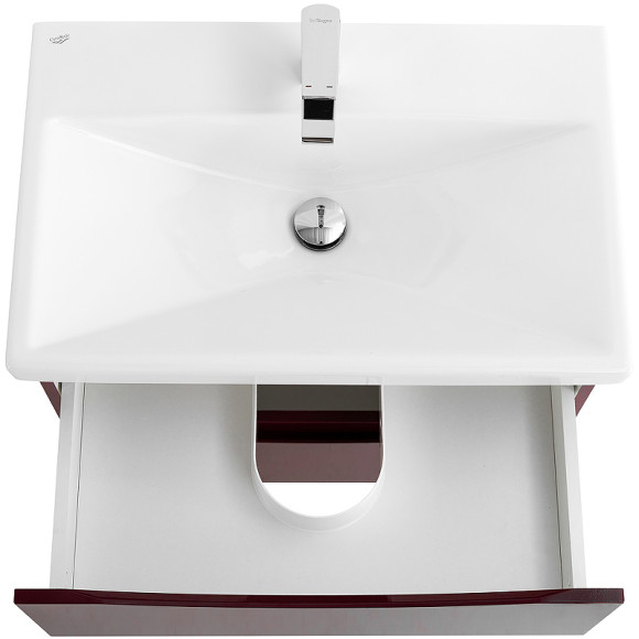 Тумба под раковину BelBagno Marino-Cer 70 MARINO-CER-700-2C-SO-BRDL-P подвесная Bordo Lucido