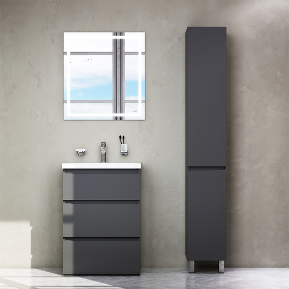 Тумба под раковину AM.PM Gem S 60 M91FSX0602GM Графит матовый Тумба под раковину AM.PM Gem S 60 M91FSX0602GM Графит матовый