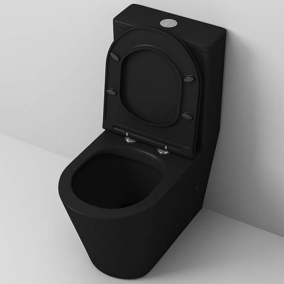 Унитаз компакт Grossman GR-4449BMS Черный матовый с бачком и сиденьем Микролифт Унитаз компакт Grossman GR-4449BMS Черный матовый с бачком и сиденьем Микролифт