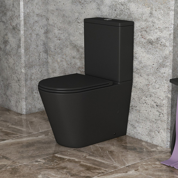 Унитаз компакт Grossman GR-4449BMS Черный матовый с бачком и сиденьем Микролифт Унитаз компакт Grossman GR-4449BMS Черный матовый с бачком и сиденьем Микролифт