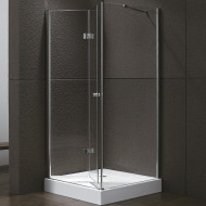 Душевой уголок Cezares Elena 100x80 ELENA-W-ASH-1-100/80-C-Cr профиль Хром стекло прозрачное