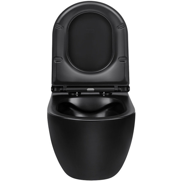 Унитаз Vincea Evo VT1-34MB подвесной с сиденьем Микролифт Унитаз Vincea Evo VT1-34MB подвесной с сиденьем Микролифт