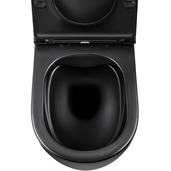 Унитаз Vincea Evo VT1-34MB подвесной с сиденьем Микролифт Унитаз Vincea Evo VT1-34MB подвесной с сиденьем Микролифт