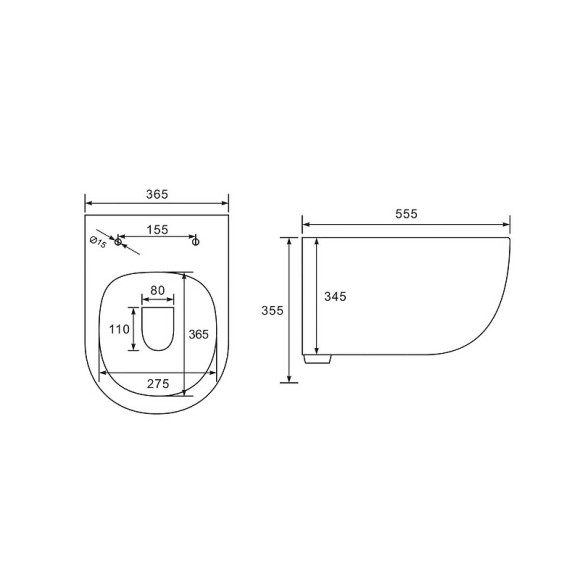 Унитаз Vincea Evo VT1-34MB подвесной с сиденьем Микролифт Унитаз Vincea Evo VT1-34MB подвесной с сиденьем Микролифт