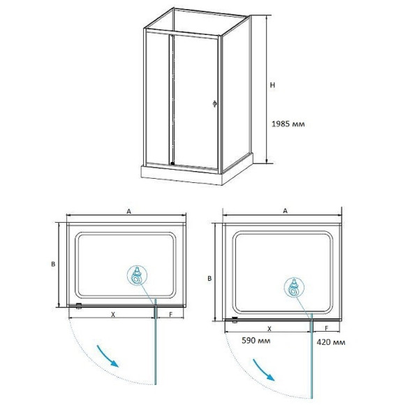 Душевая кабина RGW Andaman AN-207 120х80 411320782-95 без гидромассажа