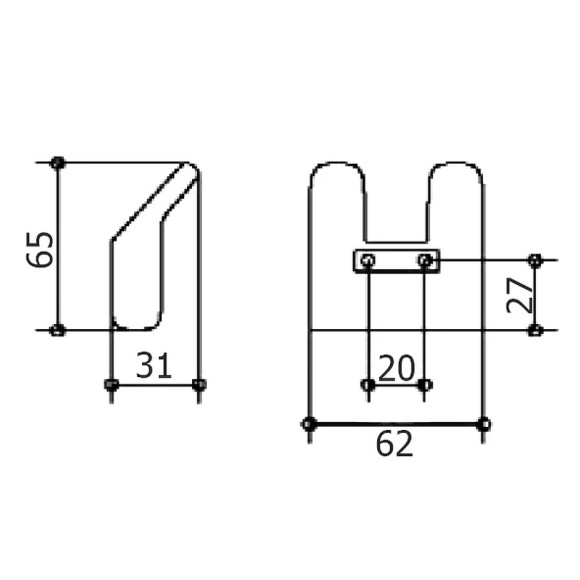 Двойной крючок Keuco Industrie 14 41413 010000 Хром Двойной крючок Keuco Industrie 14 41413 010000 Хром