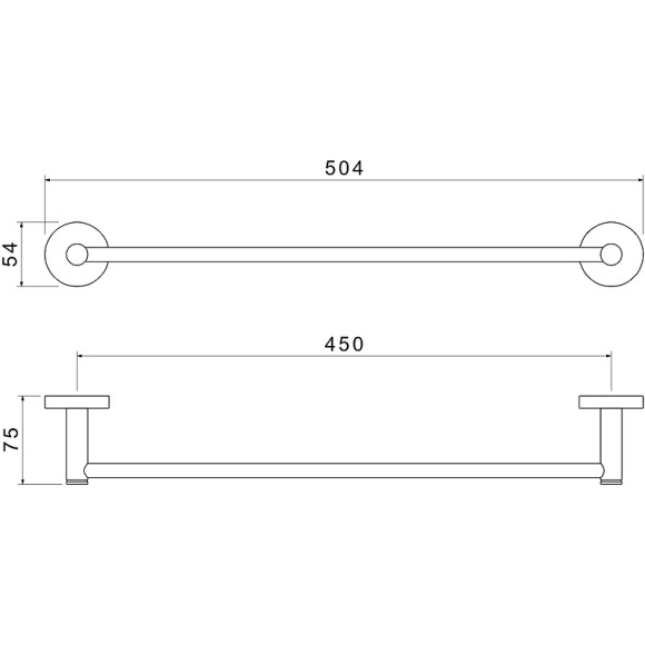 Полотенцедержатель Aquatek Европа AQ4120MB Черный матовый