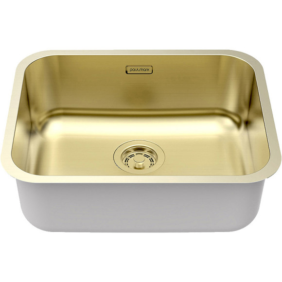 Кухонная мойка Paulmark Vello 53 Uni VE53-LG Светлое золото Кухонная мойка Paulmark Vello 53 Uni VE53-LG Светлое золото