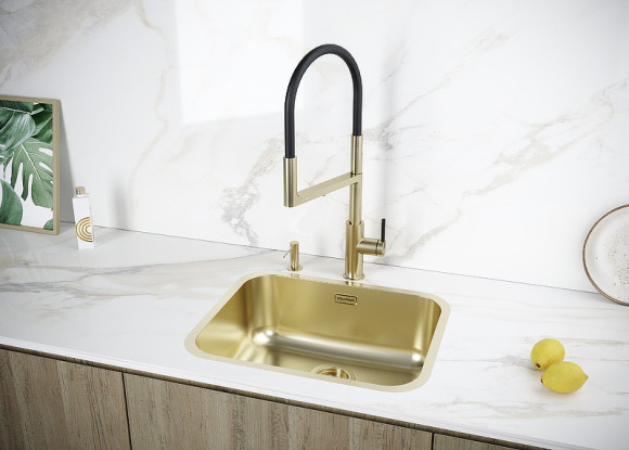 Кухонная мойка Paulmark Vello 53 Uni VE53-LG Светлое золото Кухонная мойка Paulmark Vello 53 Uni VE53-LG Светлое золото