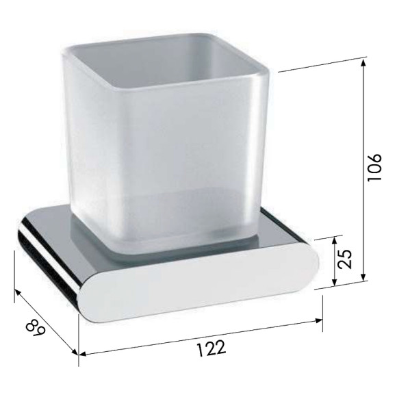 Стакан для зубных щеток Remer Lounge LN15BO Белый матовый Стакан для зубных щеток Remer Lounge LN15BO Белый матовый