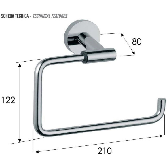 Кольцо для полотенец Remer Guest GS44NO Черный матовый Кольцо для полотенец Remer Guest GS44NO Черный матовый