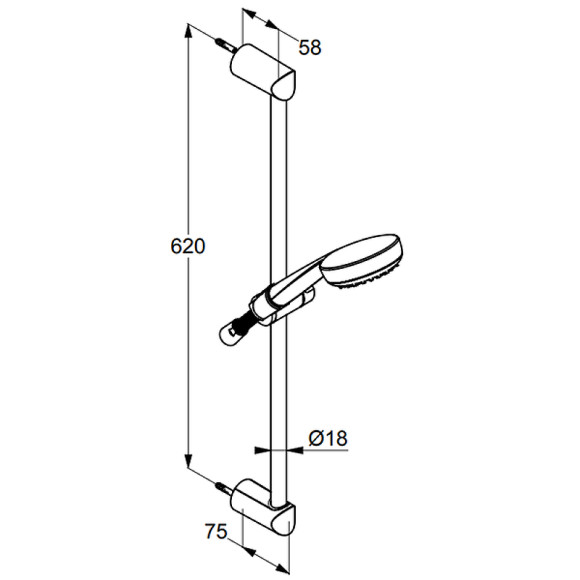 Душевой гарнитур Kludi Logo 6816005-00 Хром