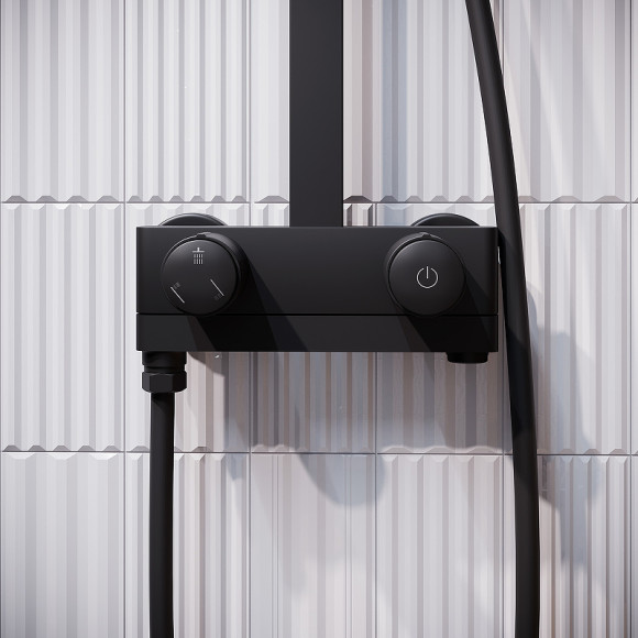 Душевая система Iddis Slide SLIBLBTi06 Черный матовый Душевая система Iddis Slide SLIBLBTi06 Черный матовый