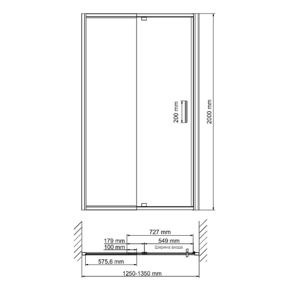 Душевая дверь WasserKRAFT Berkel 130 48P30 профиль Хром стекло прозрачное Душевая дверь WasserKRAFT Berkel 130 48P30 профиль Хром стекло прозрачное